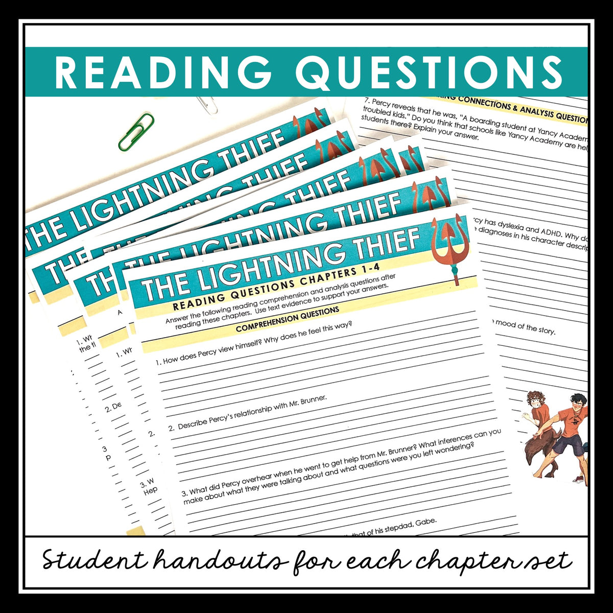 PERCY JACKSON AND THE OLYMPIANS THE LIGHTNING THIEF READING QUESTIONS
