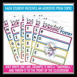 Acrostic Poetry Writing Activity: Snowball Collaborative Writing
