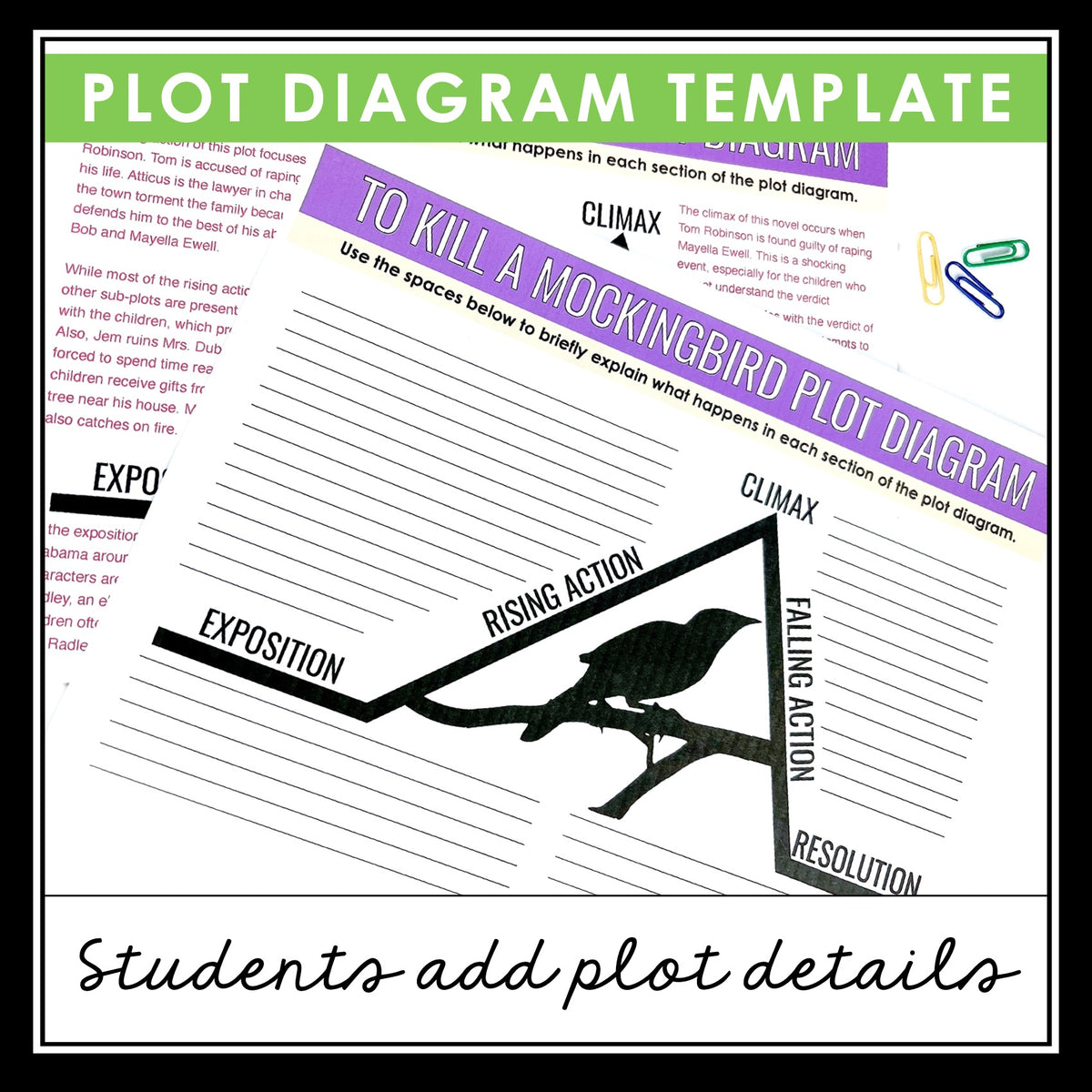 To Kill a Mockingbird Plot Diagram Assignment Analyzing Plot Structu