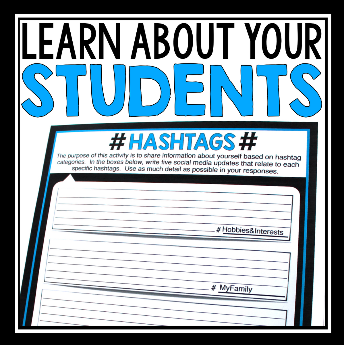 BACK TO SCHOOL ACTIVITY HASHTAGS Presto Plans