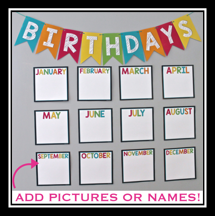 BIRTHDAY BOARD BULLETIN DISPLAY Presto Plans
