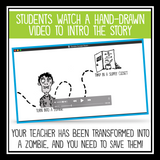Escape Room Zombie Teacher Digital Breakout Game - Team Building Activity