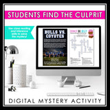 Close Reading Digital Mystery Text Evidence Inference Activity - Stolen Donuts
