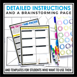 One Pager Assignment For Fiction - Activity For Any Novel or Short Story Reading