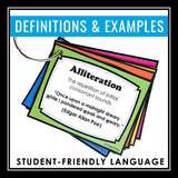 Figurative Language Flashcards and Posters - Poetry Terms Study Cards