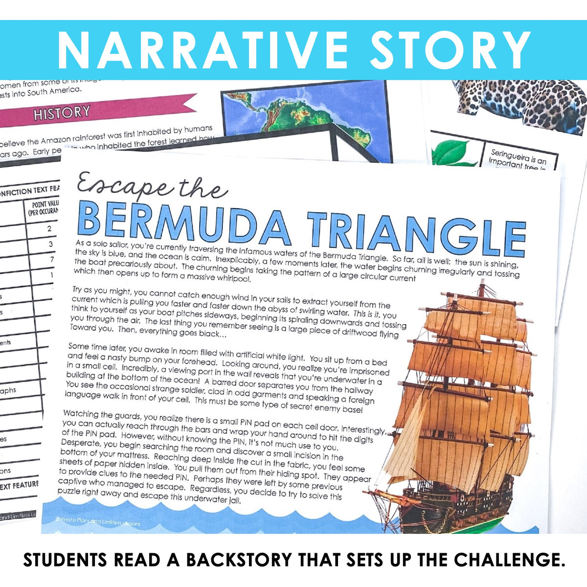 Nonfiction Text Features Presentation & Escape Room Reading Activity G ...