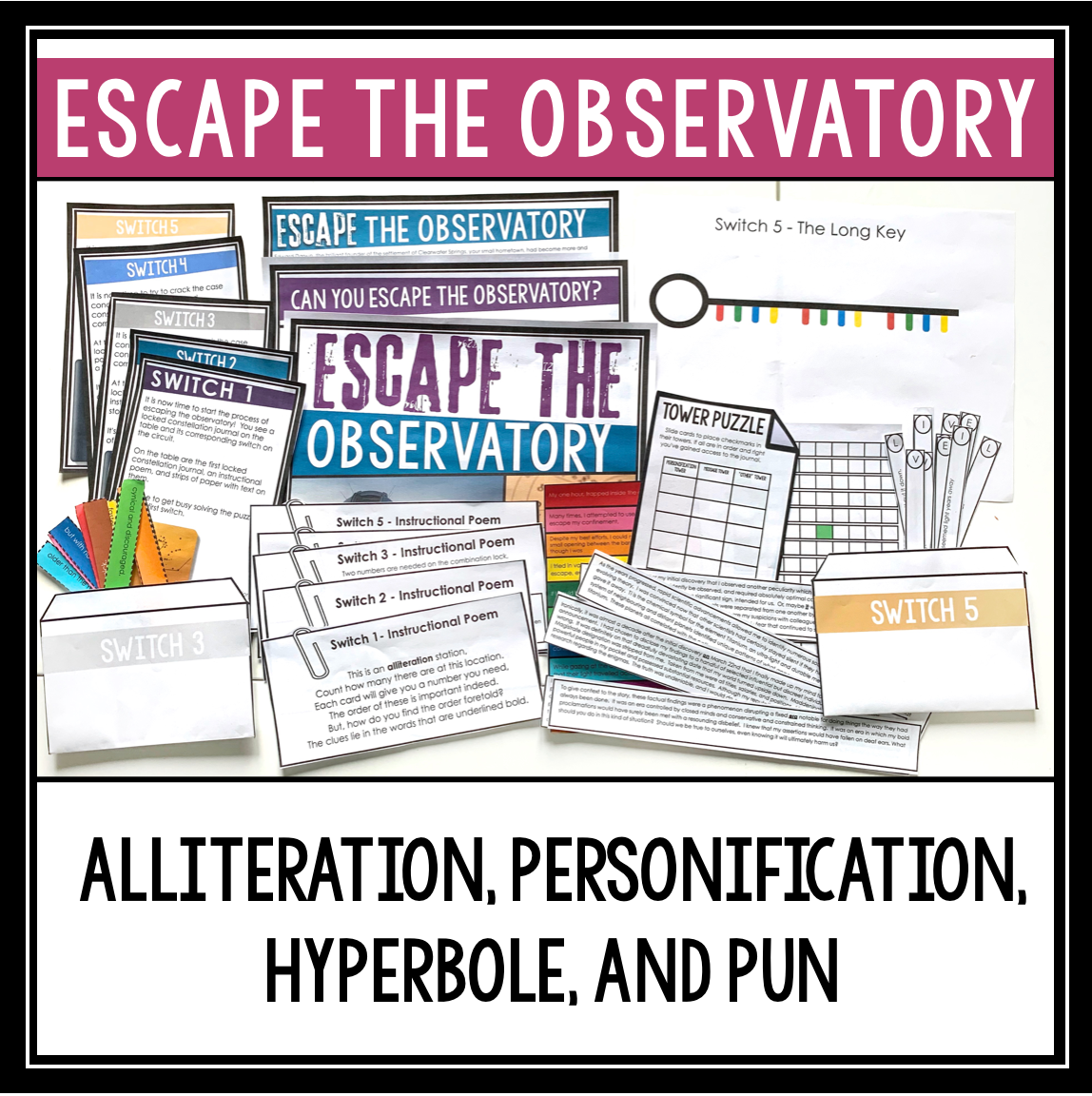 FIGURATIVE LANGUAGE ESCAPE ROOM BELL RINGER BUNDLE Presto Plans