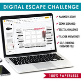 Sequence Text Structure Slides & Nonfiction Escape Room Digital Reading Activity