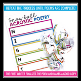 Acrostic Poetry Writing Activity: Snowball Collaborative Writing