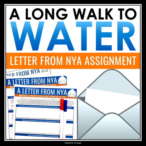 A Long Walk to Water Assignment – Letter from Nya to Salva Creative Writing
