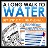 A Long Walk to Water – Front Page Newspaper Writing Lesson & Creative Activity