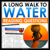 A Long Walk to Water Questions - Comprehension & Analysis Chapter Questions