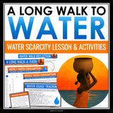 A Long Walk to Water Activity & Water Scarcity Lesson - Water Walk and Tracking