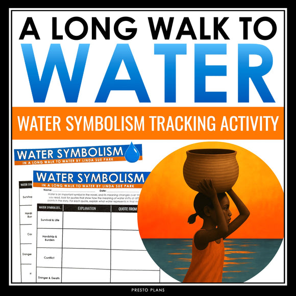 A Long Walk to Water – Water Symbolism Tracking & Quote Analysis Activity
