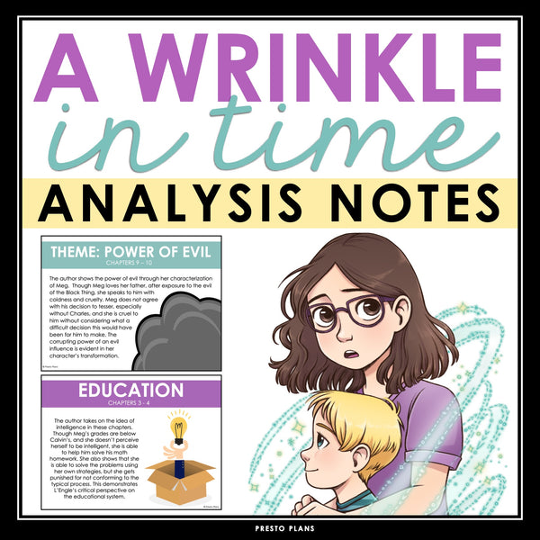 A Wrinkle in Time Analysis Notes - Presentation Analyzing Literary Devices