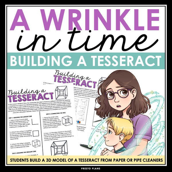 A Wrinkle in Time Activity - Build A Tesseract Novel Craft Creative Assignment