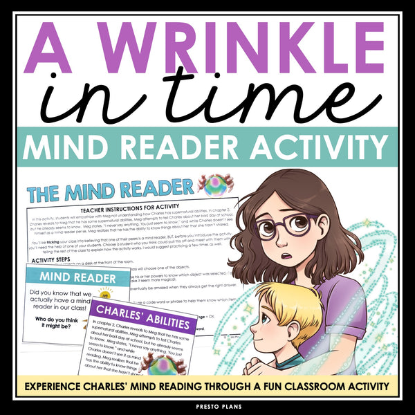 A Wrinkle in Time Activity - Mind Reading Interactive Novel Classroom Activity