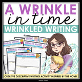 A Wrinkle in Time Activity -  Descriptive Writing Assignment - Wrinkled Writing