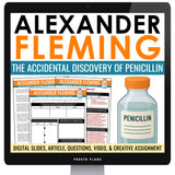 Nonfiction Reading Comprehension Digital Activities - Penicillin Discovery