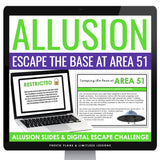 Allusion Introduction Presentation and Digital Escape Room Reading Activity