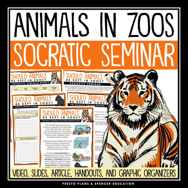 Socratic Seminar - Zoos Discussion Slides, Graphic Organizers and Handouts