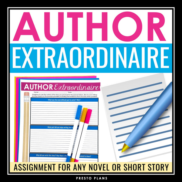 Author Perspective Assignment - Creative Assignment for Any Novel or Short Story