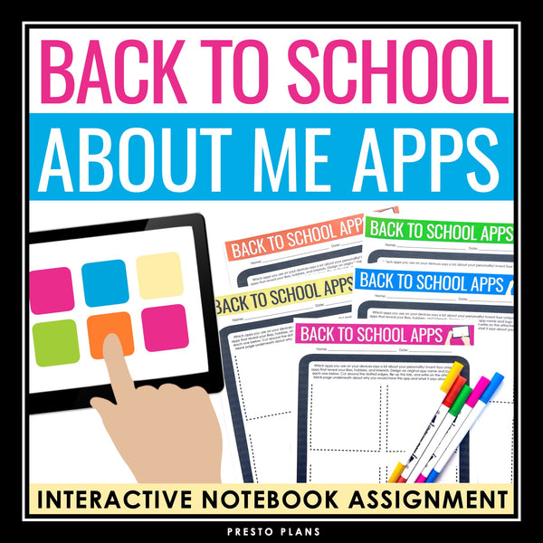 Back to School Activity - Designing an App Get to Know You Creative Assignment