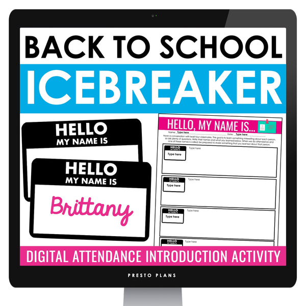 Back to School Activity - Get to Know You Digital Introductions Icebreaker