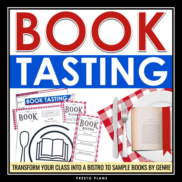Book Tasting Activity - Exploring Genres for Independent Reading Class Activity