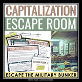 Capitalization Escape Room - Punctuation Breakout Activity Grammar Game