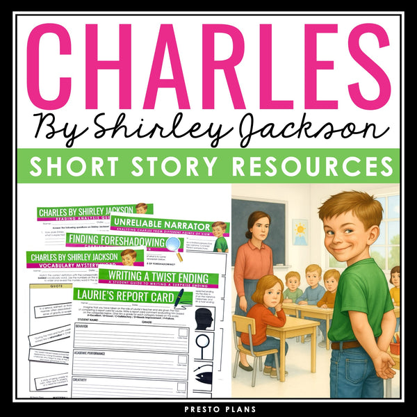Charles by Shirley Jackson - Short Story Presentation, Assignments, & Activities