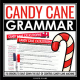 Christmas Grammar Worksheet Assignment Grammar Activity - Holiday Candy Canes