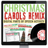 Christmas Parts of Speech Digital Activity - Rewriting Holiday Carols Lyrics