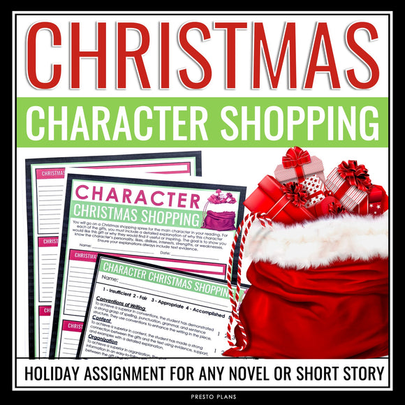 Christmas Character Assignment - Gifts for Short Story or Novel Characters