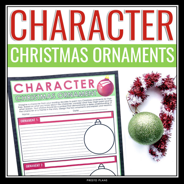 Christmas Character Analysis - Designing Ornaments Creative Symbolism Assignment