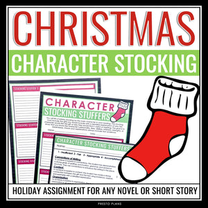 Christmas Character Analysis Assignment - Choosing Stocking Gifts for Characters