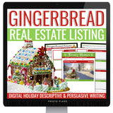 Christmas Descriptive Writing Activity – Gingerbread House Real Estate - Digital