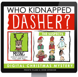 Christmas Mystery Activity - Missing Reindeer ELA Skills Digital Activity