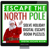 Christmas Escape Room Holiday Team Builder - Escape the North Pole - Digital