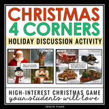 Christmas Game - Fun 4 Corners Holiday Game Activity for Middle & High School