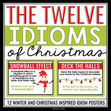 Christmas Idioms Posters and Activity - Bulletin Board Holiday Class Decor