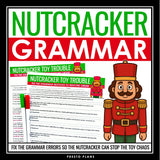 Christmas Grammar Worksheet Assignment Grammar Activity - Nutcracker