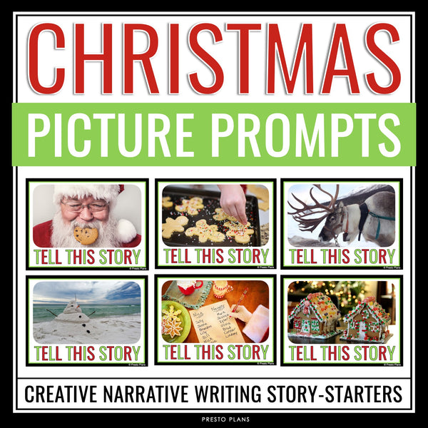 Christmas Writing Picture Prompts - Narrative Writing Story Starters Cards