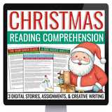 Christmas Reading Comprehension Assignments, Stories, and Writing - Digital