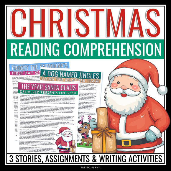 Christmas Reading Comprehension Assignments, Short Stories, & Creative Writing