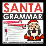 Christmas Grammar Worksheet Assignment Grammar Activity - Santa’s Workshop