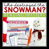 Christmas Close Reading Mystery Inference Activity - Who Destroyed the Snowman?