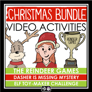 Christmas Activities Video Bundle: Holiday Mystery, Escape Room, & Toy Making