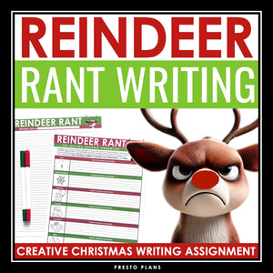 Christmas Writing Activity – Santa’s Reindeer Rant Writing Creative Assignment