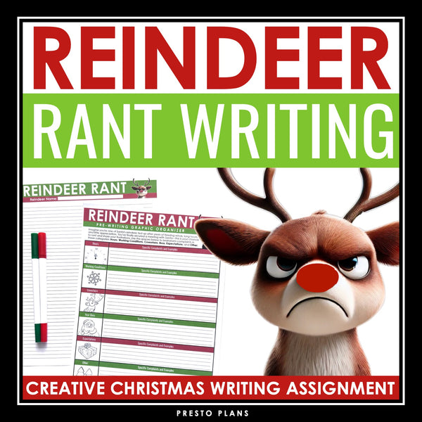 Christmas Writing Activity – Santa’s Reindeer Rant Writing Creative Assignment